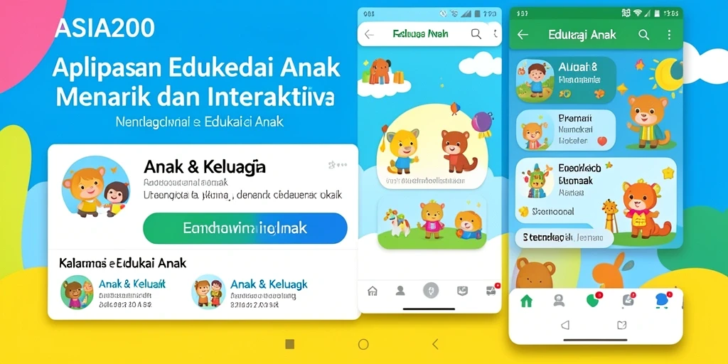 Antarmuka menarik dan interaktif dari aplikasi Edukasi Anak.