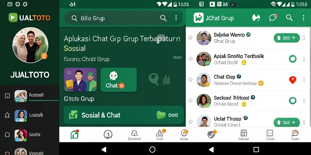 Tampilan antarmuka grup diskusi di JUALTOTO yang interaktif.