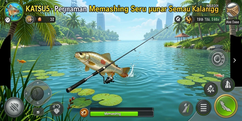 Tampilan antarmuka permainan KATSU5 yang menarik dan interaktif.