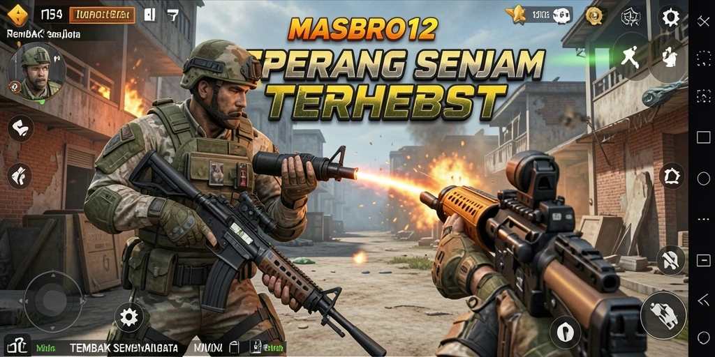 Tampilan antarmuka game Tembak Senjata yang menarik dan intuitif.