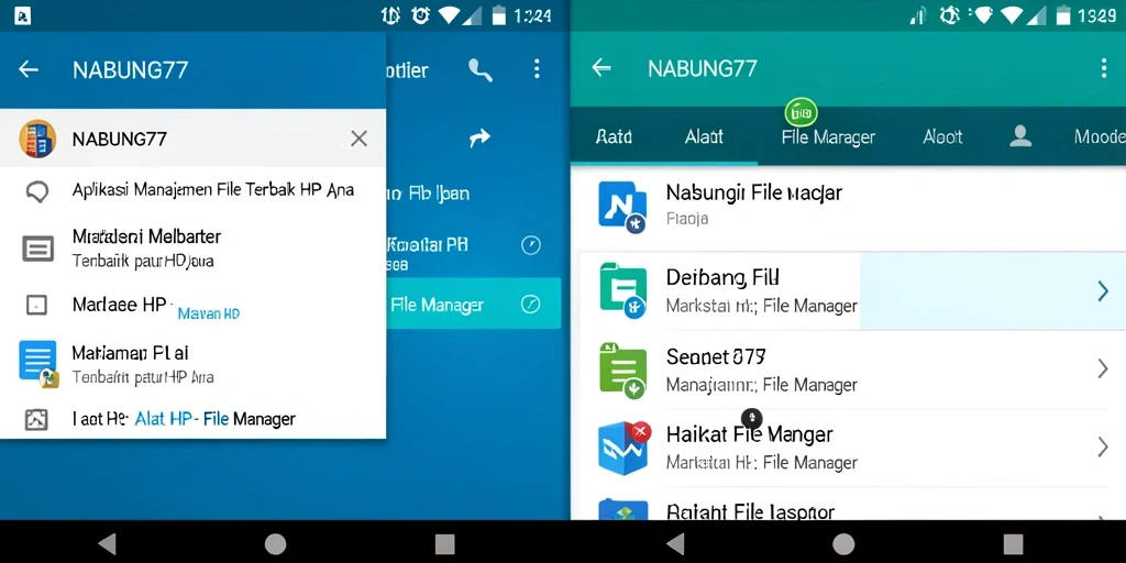 Antarmuka aplikasi NABUNG77 yang sederhana dan fungsional.