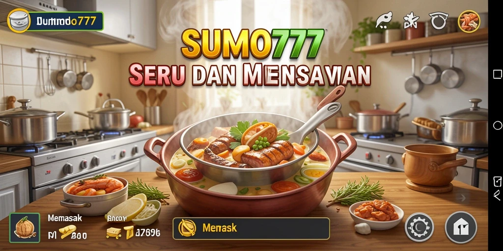 Antarmuka SUMO777 menampilkan pengalaman memasak yang interaktif dan menyenangkan.